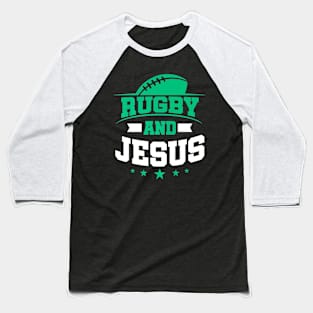 Rugby Player Ball Fan Jersey Jesus Christ Baseball T-Shirt